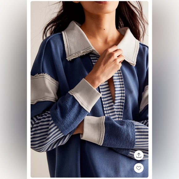 Women’s Free People We The Free Clean Prep Polo. Size Large. NWOT - Picture 3 of 15